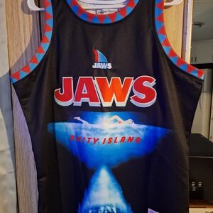 Jaws Amity Island Men's Jersey - Black and Blue